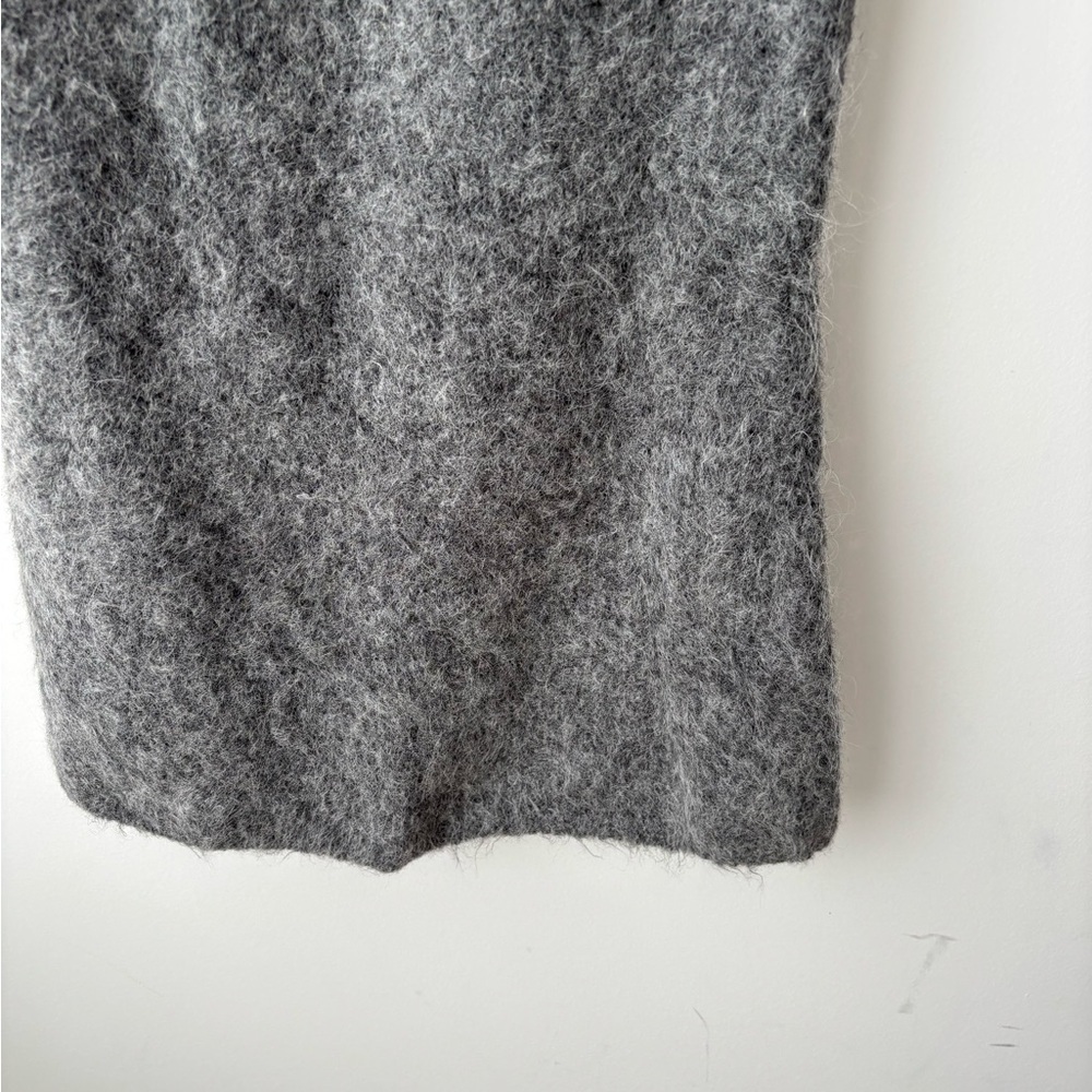 Entire Studios Alpaca Blend Fuzzy Maxi Skirt | Gray Minimalist Knit | Size M - Picture 6 of 11